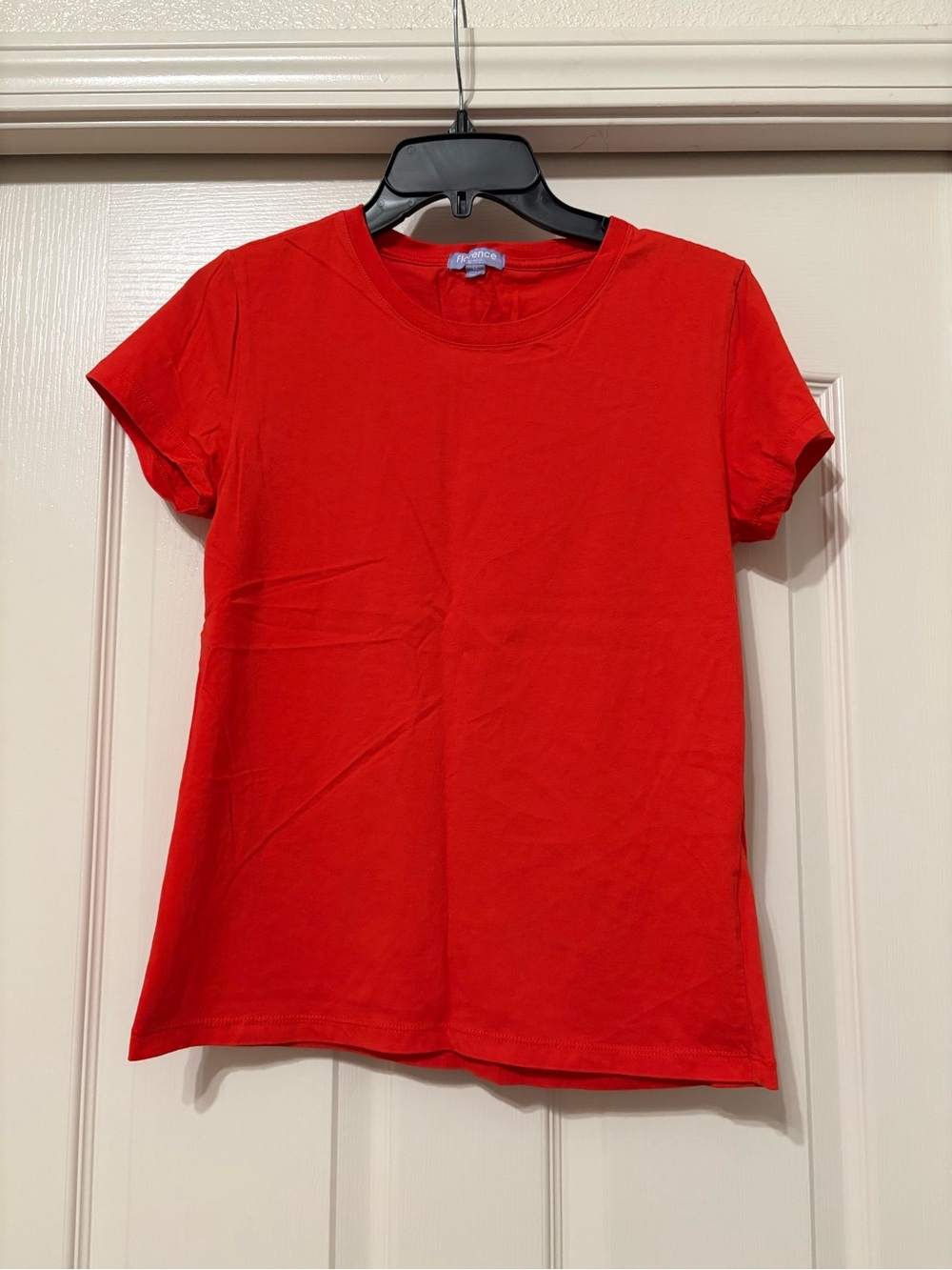 Classic Crewneck Short Sleeve Tee in Red - Women's